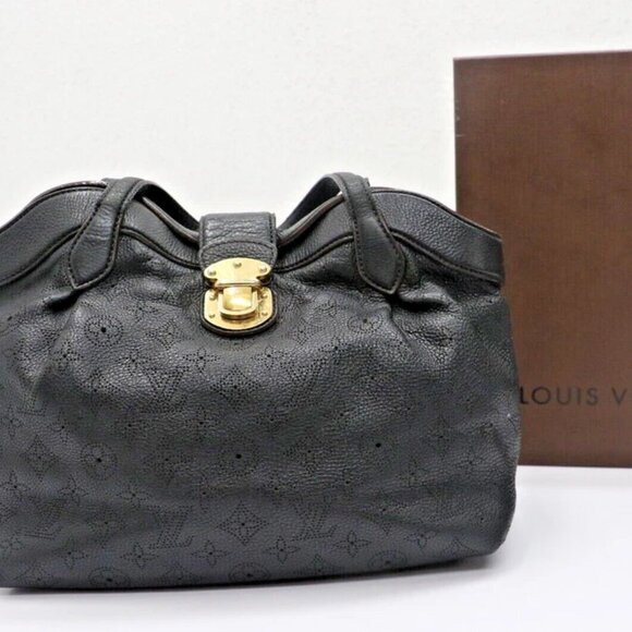 LOUIS VUITTON Black Monogram Mahina XS Hobo - Picture 1 of 13